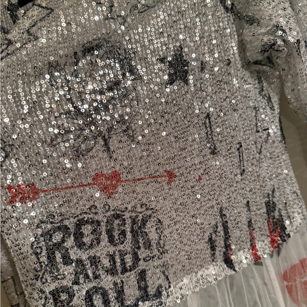 Origami Gray and Black Patterned Jacket with blin… - image 4